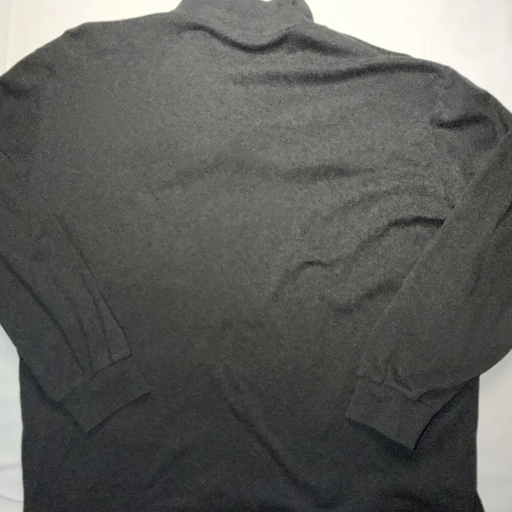 Ralph Lauren Polo Shirt Mens XXL Gray Long Sleeve Blue Pony Rugby Golf Preppy